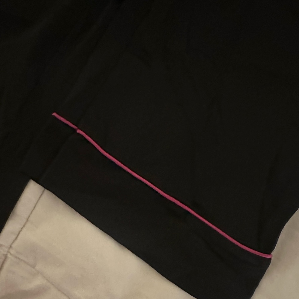 Black Pyjama Pants with Pink Trim juice couture